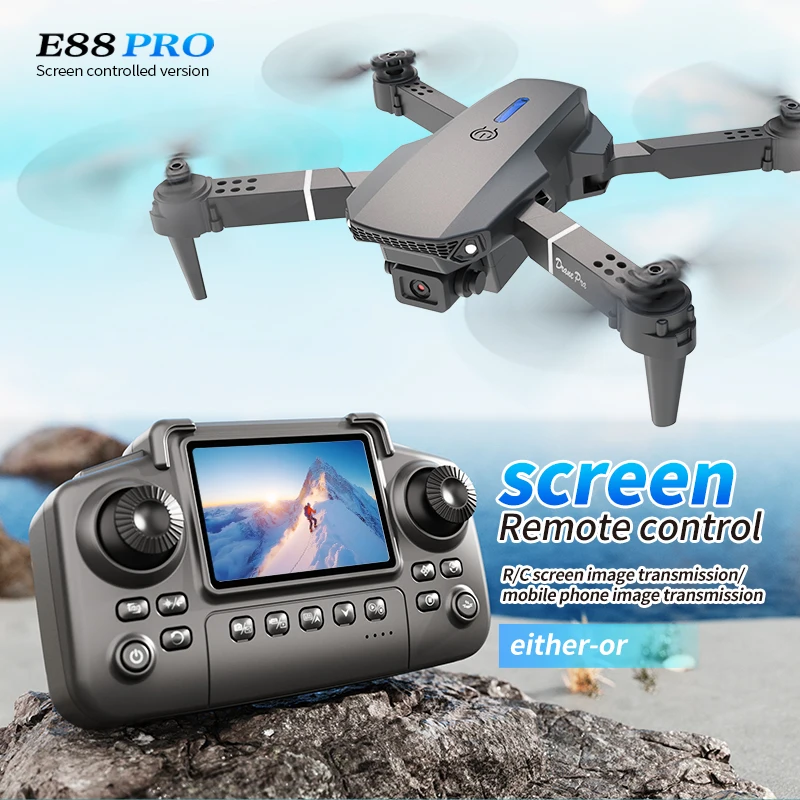 Drone Kit Professional - プロフェッショナル E88 プロドローン スクリーン付き 8K HD