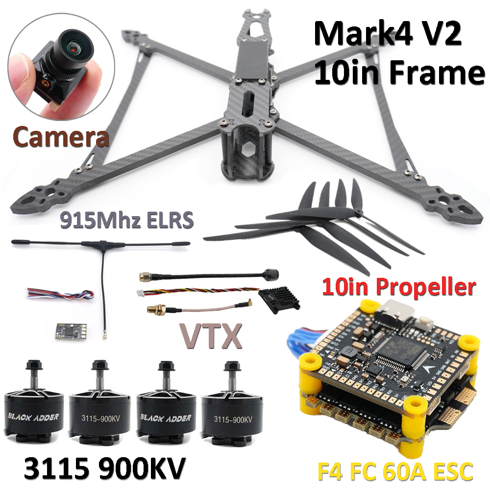Drone Kit Octocopter - Mark4 V2 10インチフレームコンボセット 3115 900KVブラシレスモーター F4